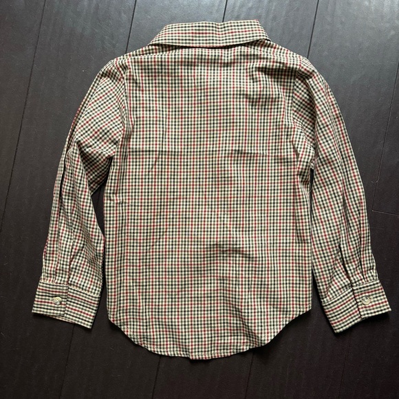 NWT Class Club boy's button down tan and red preppy shirt size 5 - Picture 3 of 3